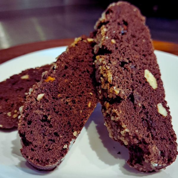 Chocolate Almond Biscotti from take five cafe vancouver bc