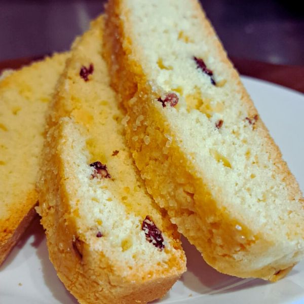 White Chocolate Cranberry Biscotti from take five cafe