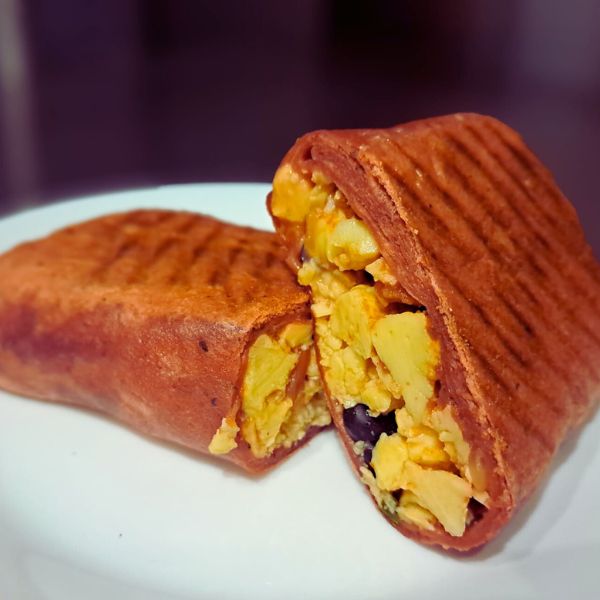 veggie Mexican breakfast wrap from take five cafe